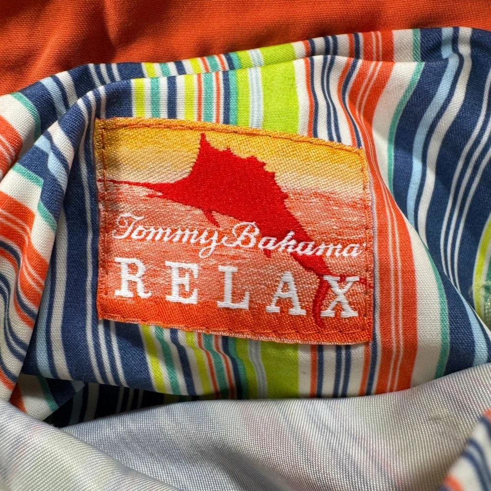 Tommy Bahama Mens‎ Swim Trunks Reversible Striped Multicolor XL Board Shorts